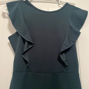 Unsure of brand, black tie dress, wore once, emerald green